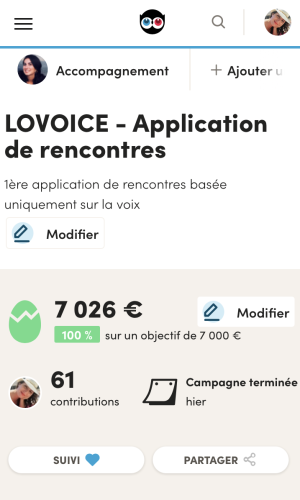 Campagne Ulule pour le projet LOVoice